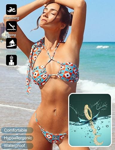 JOERICA 6 Pcs 14G Clicker Belly Button Ring for Women 316L Surgical Steel Butterfly Snake Evil Eye Heart CZ Opal Dangle Belly Button Rings Simple Reverse Navel Rings Body Belly Piercing Jewelry thumbnail 2