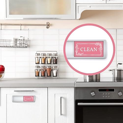 ASSURED SIGNS Stylish Clean Dirty Magnet for Dishwasher 7 x 2 Inch - Dishwasher Magnet Clean Dirty Sign for Kitchen with Sliding Indicator - Promotes Family Routines and Organization thumbnail 2