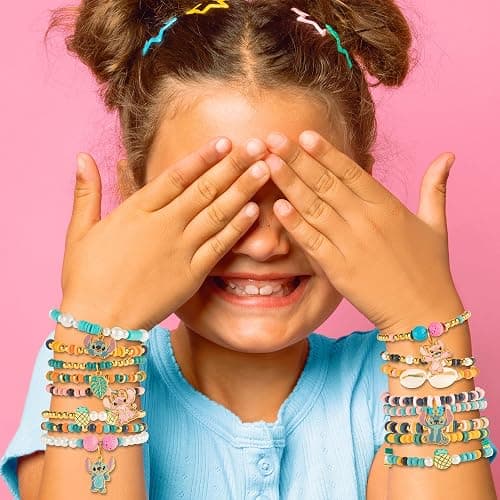 Fashion Angels Disney Stitch Cute & Feisty Jewelry Design Kit - Makes 10+ Charm Bracelets with 10 Enamel Charms, Themed Beads, an Assortment of Metallic and Wooden Beads! Ages 8 and Up thumbnail 5
