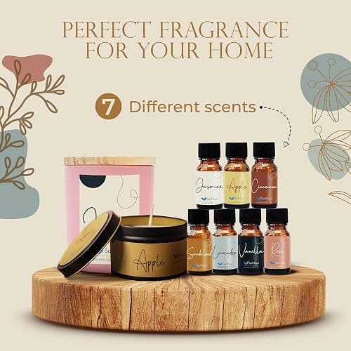 SoftOwl Premium Soy Candle Making Kit - Full Set - Soy Wax, Big 7oz Jars & Tins, 7 Pleasant Scents, Color Dyes & More - Perfect as Home Decorations - DIY Starter Scented Candles Making Kit thumbnail 4