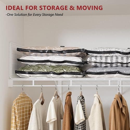 Travel Vacuum Bags for Clothing with Cordless Pump 18 Combo, Clear | Compression Packing Cubes Organizer Storage for Luggage Suitcase, Space Saver Seal Bags for Vacation Cruise thumbnail 7