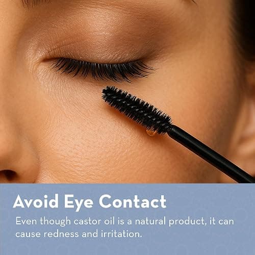 Pure Body Naturals Castor Oil for Eyelashes and Eyebrows - Nourishing Brow & Lash Growth Serum - Castor Oil Organic, Cold Pressed, Hexane Free - 2 Pre-Filled Applicators (10 ml each) thumbnail 5