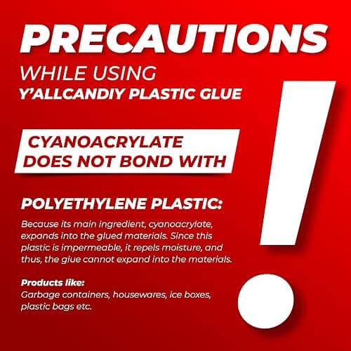 Y'allCanDiy Super Glue for Plastic 2 Pk x .7 Oz (20g) – Cyanoacrylate Based Heavy Duty CA Glue for Legos, Miniatures, PLA, 3D Printing, Toys, ABS, PVC, DIY Kits thumbnail 8