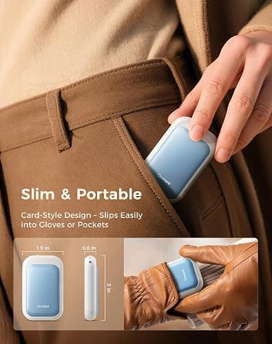 OCOOPA AI Magnetic Hand Warmers Rechargeable 2 Pack, 5000mAh Ultra-Thin Electric Glove Heater Handwarmer,UL Certified, Men Women Gifts for Christmas,Birthday,Winter Essentials,UT4 Young thumbnail 2