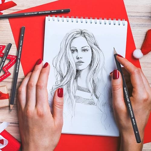 MARTCOLOR Drawing Sketching Pencils Set, 12 Pack Graphite Pencils(14B - 2H), Ideal for Drawing Art, Sketching, Shading, Artist Pencils for Beginners & Pro Artists thumbnail 2
