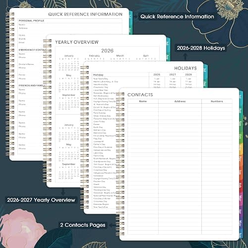 Planner 2026-2027 - Academic Planner 2026-2027, July 2026 - June 2027, Weekly & Monthly Planner, 8'' x 10", Calendar Planner, Colorful Monthly Tabs, Twin-wire Binding, Back Pocket, Holidays thumbnail 6