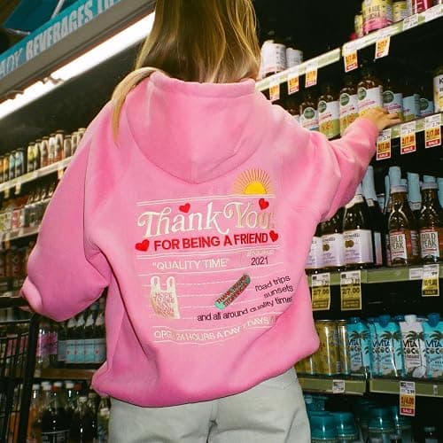 Juakoso Women Y2k Cute Graphic Hoodies Oversized Long Sleeve Coquette Sweatshirt Preppy Aesthetic Teen Girl Clothes thumbnail 2