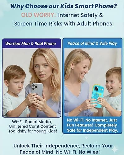 Kids Phone - Toddler Boy Dinosaur Toys for Age 3-12, Christmas Birthday Gifts for Boys, 4.0" Touchscreen Kids Smart Phone with Dual Cameras, Games, Music Player, 32GB, Toddler Learning Toys Cell Phone thumbnail 4