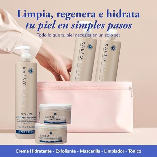 Kaeso Hydrating Facial Collection Kit – Complete Skincare Set | With Cleanser, Toner, Exfoliator, Mask & Moisturiser – Professional Hydration Routine thumbnail 6