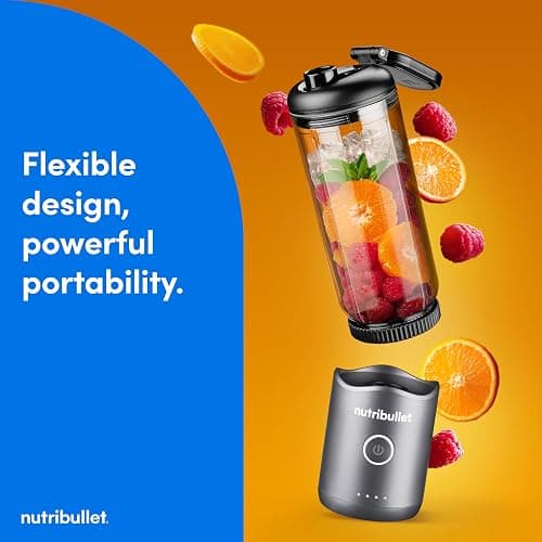 nutribullet Flex Portable Blender NBPB50200, Gunmetal Gray thumbnail 2