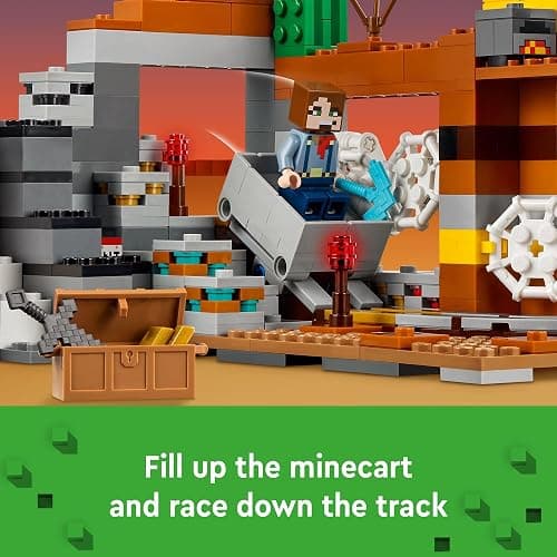 LEGO Minecraft The Badlands Mineshaft Video Game Toy, Mining Exploration Set with Minecraft Minifigures, Birthday Gift for Boys and Girls, Action Packed Minecraft Toy for Kids Ages 8 and Up, 21263 thumbnail 5