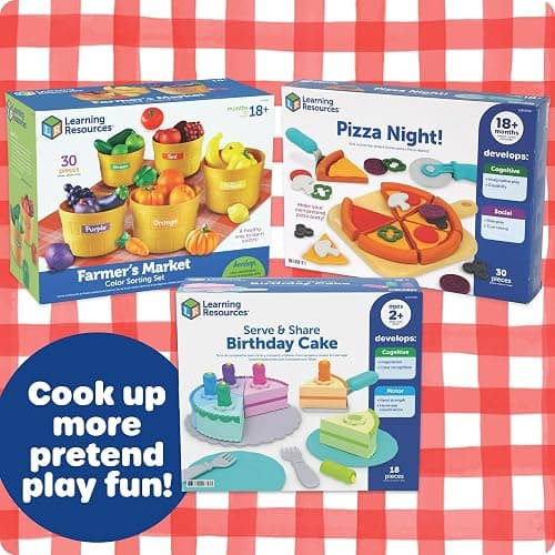 Learning Resources Farmer's Market Color Sorting Set - Pretend Play Food Sets for Kids Kitchen, Color Sorting Toys, Plastic Fruit and Vegetable Toy for Kids Kitchen Set, Play Food for Toddlers 1-3 thumbnail 8