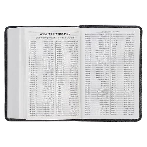 KJV Holy Bible, Mini Pocket Size, Black Faux Leather w/Ribbon Marker, Red Letter, King James Version thumbnail 6