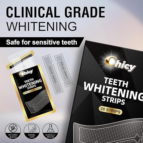 Teeth Whitening Strip for Sensitive Teeth 14 Treatments, Non-Slip Strips, Effective Kit, Fast Result Remove Smoking, Coffee Stains, Professional Tooth Whitening - 28 Non-Slip Strips thumbnail 3