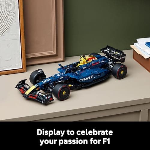 LEGO Technic Oracle Red Bull Racing RB20 F1 Car Model Kit - Collectible Formula 1 Building Set with 1:8 Scale V6 Engine, Gear Box, Steering & DRS - Gift Idea for Adult & Teenage Racing Fans - 42206 thumbnail 7