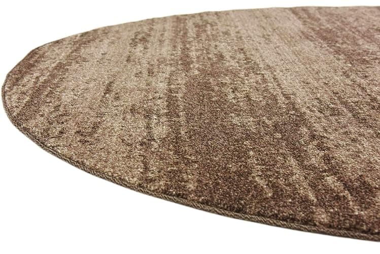 Unique Loom Del Mar Collection Area Rug - Lucille (6' 1" Round, Brown/ Ivory) thumbnail 9