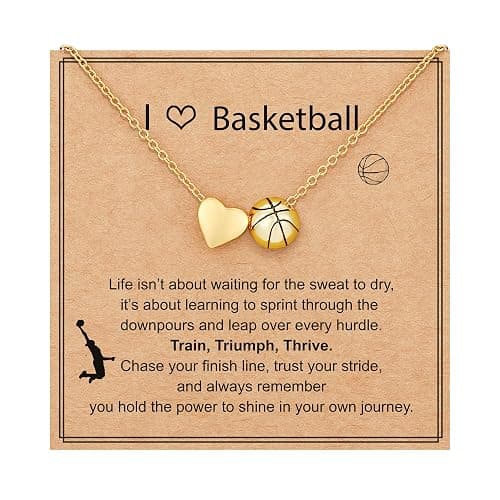 ESPVO Softball/Soccer/Volleyball/Basketball Necklace for Girls Women, Sports Accessories Jewelry Christmas Gift for Lovers 16+3 Inches - Image 1