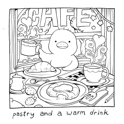 Little Joys: A Cozy and Relaxing Coloring Book for Adults thumbnail 2