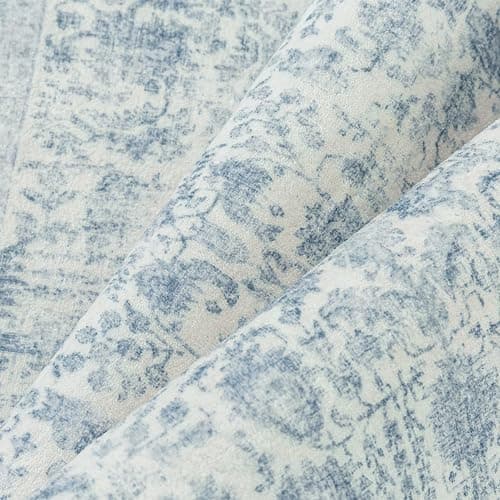 PureCozy Blue Area Rug 5x7 Machine Washable Vintage Living Room Distressed Non Slip Carpet Traditional Indoor Bedroom Retro Floral Accent Throw Large Rug Office Kitchen Bathroom Dining Room | Machine Washable, Non Slip, Blue, Large, Vintage, Traditional, Distressed, Indoor, Retro, Accent thumbnail 8