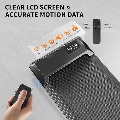 Superun Walking Pad Raceable 2.5HP APP Control Under Desk Treadmill 136KG Capacity Portable Walking Machine for Home with Training Courses and Multi-Runner Races thumbnail 7