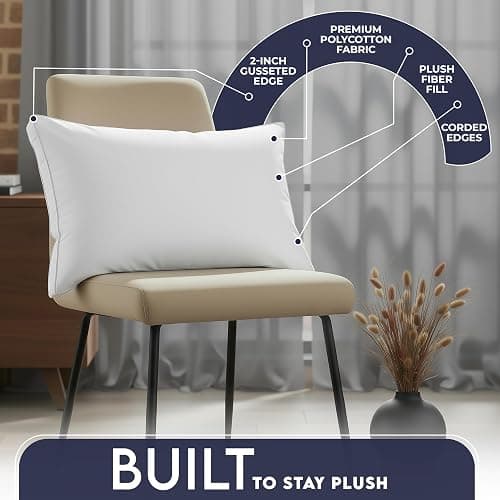 Utopia Bedding Bed Pillows for Sleeping King Size (White), Set of 2, Soft & Fluffy Pillow with Down Alternative Filling, Cooling, Hotel Quality, Gusseted Pillow for Back, Stomach or Side Sleepers | Cotton Blended Down alternative pillows for sleeping, soft fluffy cooling comfort for Back, side & stomach sleepers, 2 pack thumbnail 3