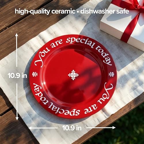 "You Are Special Today" Red Plate – Original Waechtersbach – Celebration Dish – Iconic Gift for Birthdays, Mother's Day & Milestones – German Ceramic Tradition – Dishwasher Safe, Incl. Gift Box thumbnail 2