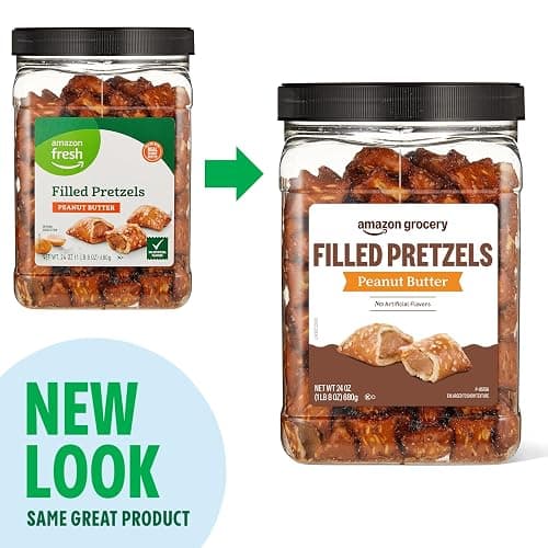 Amazon Grocery, Peanut Butter Filled Pretzels, 24 Oz (Previously Amazon Fresh, Packaging May Vary) thumbnail 4