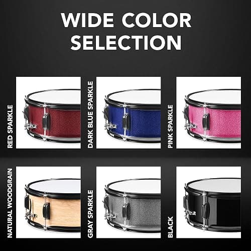Best Choice Products 5-Piece Full Size Complete Adult Drum Set w/Cymbal Stands, Stool, Drum Pedal, Sticks, Floor Tom - Pink Sparkle thumbnail 7