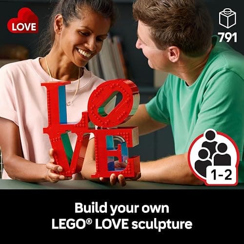 LEGO Art Love Collectible Building Set - DIY Kit for Adults, Ages 18+ - Gifts for Birthdays - Home Decor to Display on Table - 31214 thumbnail 2