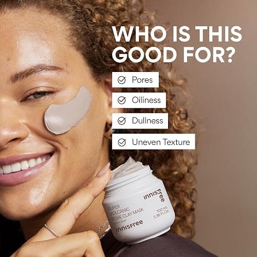 Innisfree Super Volcanic Clay Mask, Premium Korean Skincare with AHA and Natural Clusters for Deep Pore Detox, Gentle Exfoliation, Oil Control thumbnail 6