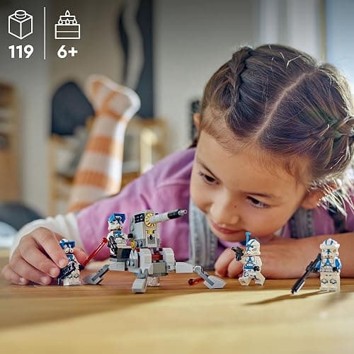 LEGO Star Wars 501st Clone Troopers Battle Pack Toy Set, Buildable AV-7 Anti Vehicle Cannon, with 4 Clone Trooper Minifigures, Portable Travel Toy, Great Birthday Gift for Kids Ages 6 and Up, 75345 thumbnail 2