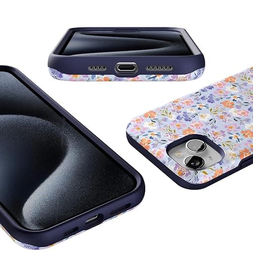 Casely iPhone 15 Case | Poppy Meadows | Pastel Floral | Bold Protective Design | Compatible with MagSafe thumbnail 3