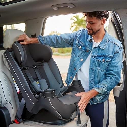 Safety 1st Grow and Go All-in-One Slim Convertible Car Seat, Rear Facing, 5-40 lbs, Forward Facing (30–65 lbs), High Back Booster Seat 40-100 pounds, Iron Frost thumbnail 12