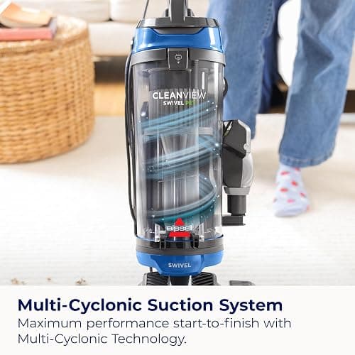Bissell CleanView Swivel Vacuum with Triple Action Brush Roll, Swivel Steering, Extension Wand, Easy-Empty Dirt Tank, Multi-Cyclonic Suction System, New 2024 Model thumbnail 7