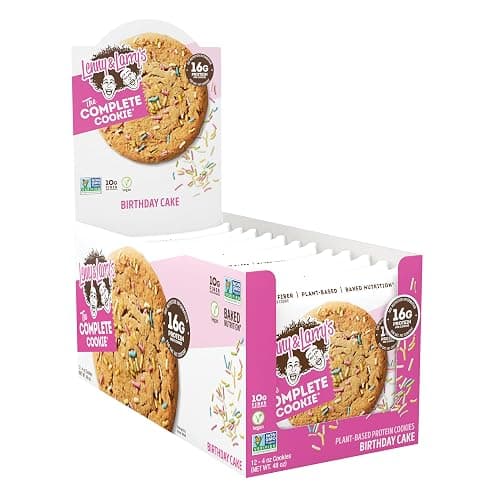 Lenny & Larry's The Complete Cookie, Birthday Cake, Soft Baked, 16g Plant Protein, Vegan, Non-GMO, 4 Ounce Cookie (Pack of 12) thumbnail 5