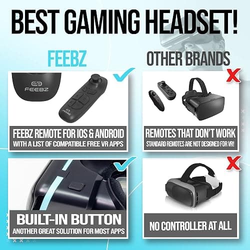 FEEBZ 3D VR Headset for Kids 2.0 + Android Remote - for iPhone & Android Phones | with 3D VR Videos & Apps Links | Virtual Reality Goggles Set for Beginners thumbnail 6