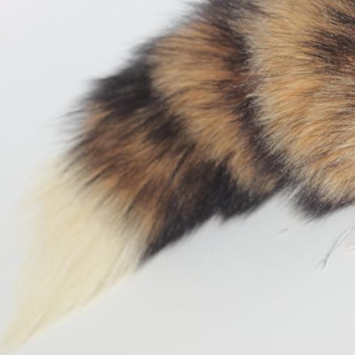 Chunxiao Luxe Fox Fur Tail Keychain - Fashion Accessory with Gold Clasp thumbnail 8