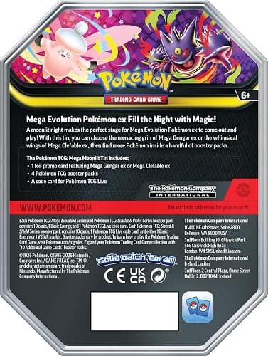 Pokmon Collectible Card Tcg: Mega Moonlit | Mega Moonlit, includes 1 promo card, 4 booster packs thumbnail 2