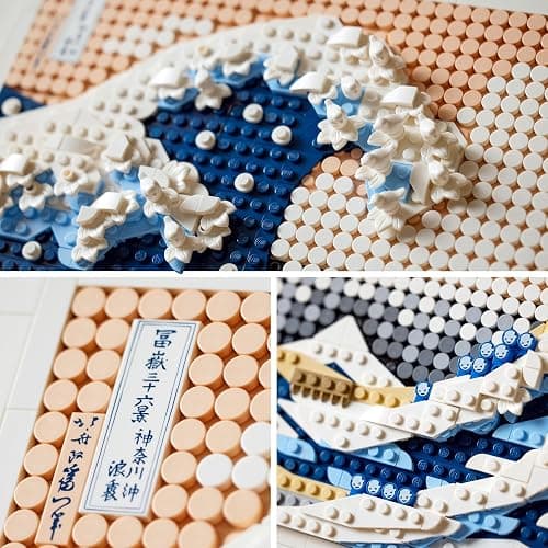LEGO 31208 Art Hokusai – The Great Wave, 3D Japanese Wall Art Craft Kit, Framed Ocean Canvas, Creative Activity, Gifts for Adults, DIY Home, Office Decor thumbnail 4