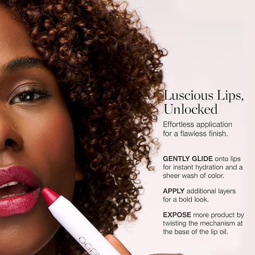 Ogee Tinted Sculpted Lip Oil - Lip Stain Made with 100% Organic Coconut Oil, Jojoba Oil, and Vitamin E - Best as Lip Balm, Lip Color or Lip Treatment - VIOLA thumbnail 6