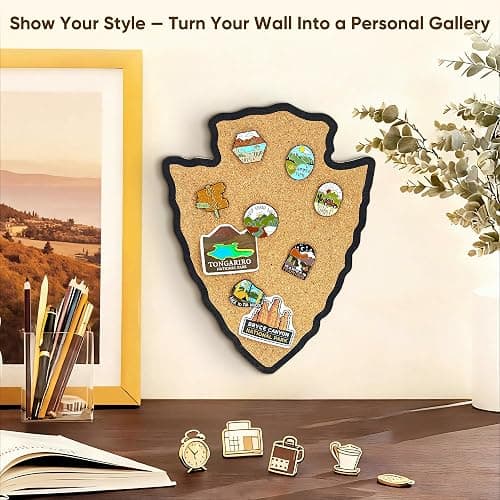1pcs Arrow Head Display Cork Board – 7x9.5 inch Enamel Pin Board for National Park Pins, Brooch & Pin Collection Display, Ideal for Home, Office & School Decor thumbnail 6