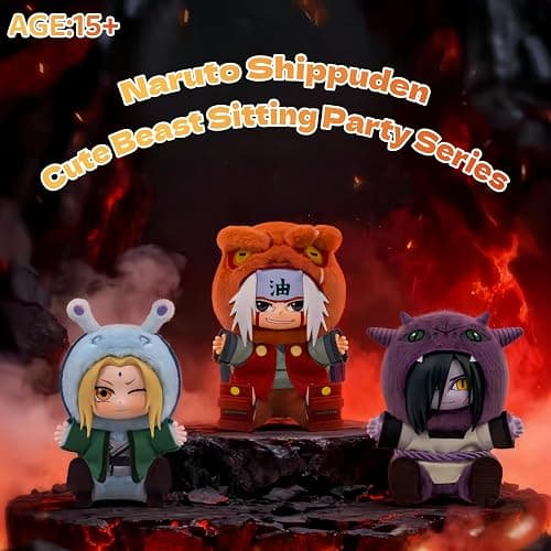 MINISO Naruto Shippuden × Cute Beasts Sitting Party Series Figure Blind Box, Collectible Ornament, Cartoon Theme, Multicolor thumbnail 4