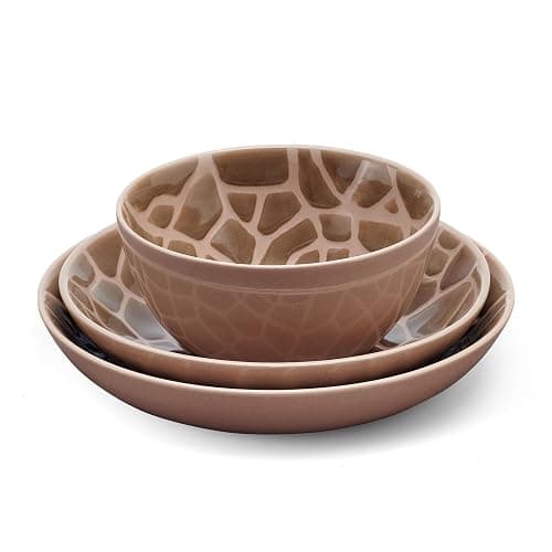 Mikasa Amari Animal Print Safari 12 Piece Dinnerware Bowl Set, Service for 4 thumbnail 6