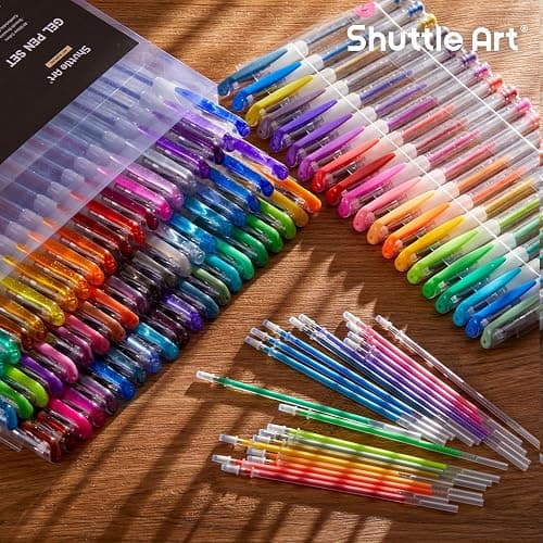Shuttle Art 160 Pack Glitter Gel Pens, 80 Colors Glitter Gel Pens Set with 80 Refills for Adults Coloring Books Drawing Crafts Scrapbooking Journaling thumbnail 7