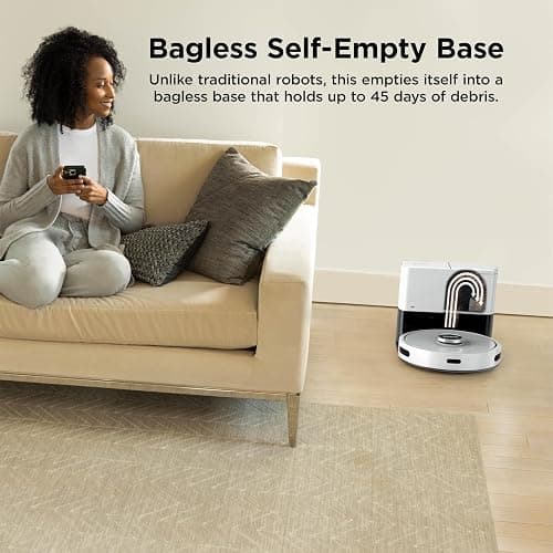 Shark AI Ultra Voice Control Robot Vacuum with Matrix Clean Navigation, Home Mapping, 60-Day Capacity, XL Self-Empty Base for Homes with Pets, Carpet & Hard Floors, Cool Grey thumbnail 3