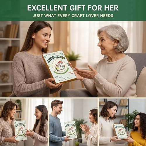 CYANFOUR Embroidery Kit for Beginners, 4 Stages to Learn 38 Stitches, with Step-By-Step Instructions and Clear Videos, Includes Multiple Accessories, Gift for Craft Lovers.(4 Stage) thumbnail 6