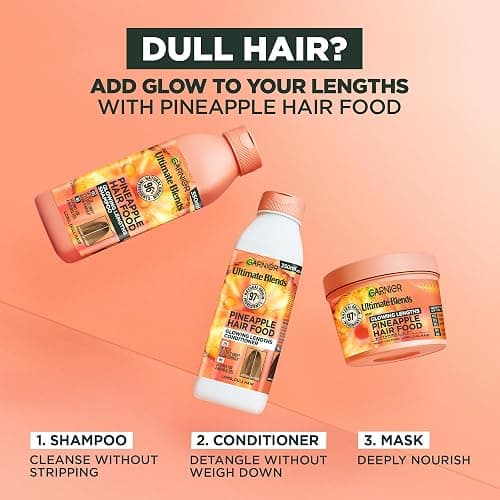 Garnier Ultimate Blends Glowing Lengths Pineapple & Amla Hair Food 3-in-1 Hair Mask Treatment 400ml thumbnail 6
