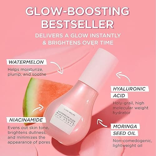 Glow Recipe Real Glass Skin Kit - PHA + BHA Toner & Gentle Face Exfoliant (40 ml) + Pink Juice Hydrating Moisturizer with Hyaluronic Acid (50 ml) + Niacinamide Dew Drops Highlighting Serum (15 ml) thumbnail 3