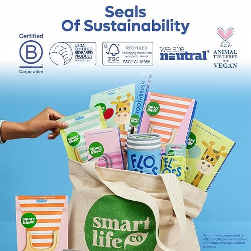 SmartLifeco Eco-Friendly Dental Floss Picks (100ct) - Flossers Made With Straw Wheat Blend, Strong Anti-Shred Thread For Tight Gaps, Tooth Pick Stick For Adults, Soft on Gum & Teeth, Vegan, Unflavored thumbnail 9
