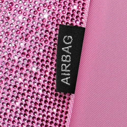 CAR PASS Bling Diamond Pink Leather Car Seat Covers Full Sets Interior Sets, Waterproof Shining Glitter Sparkly Crystal Universal Armrest Fit for Automotive Truck SUV Cute Women Girl, Pink Rhinestone thumbnail 7